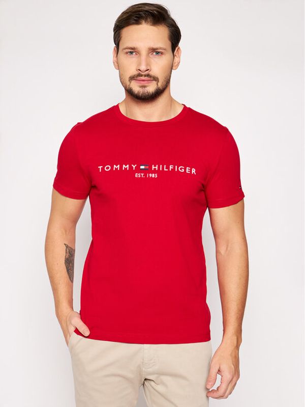 Tommy Hilfiger Tommy Hilfiger Majica Logo MW0MW11797 Rdeča Regular Fit