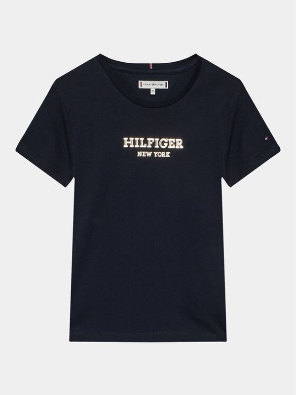 Tommy Hilfiger Tommy Hilfiger Majica Monotype KG0KG07715 D Mornarsko modra Regular Fit