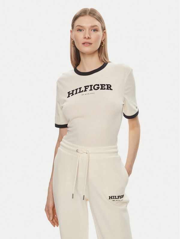 Tommy Hilfiger Tommy Hilfiger Majica Monotype WW0WW41208 Bež Regular Fit