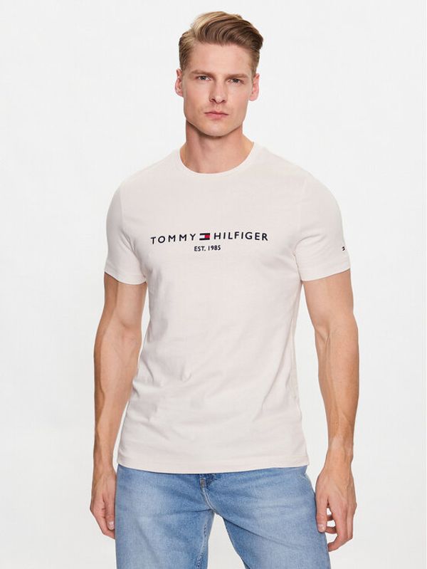 Tommy Hilfiger Tommy Hilfiger Majica MW0MW11797 Écru Slim Fit