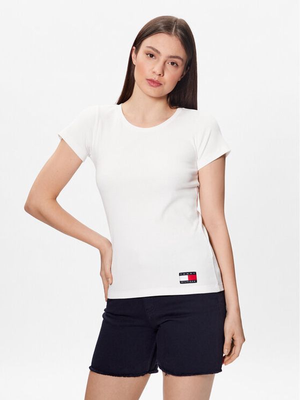 Tommy Hilfiger Tommy Hilfiger Majica UW0UW04397 Écru Regular Fit