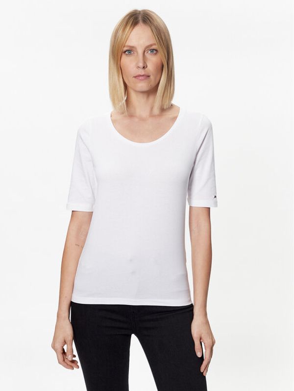 Tommy Hilfiger Tommy Hilfiger Majica WW0WW37858 Bela Modern Fit