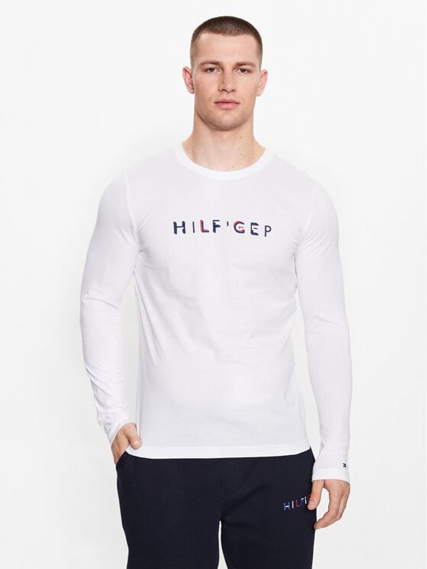 Tommy Hilfiger Tommy Hilfiger Majica z dolgimi rokavi MW0MW31537 Bela Slim Fit