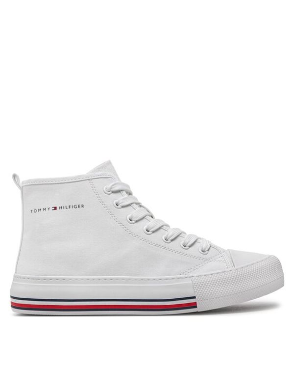 Tommy Hilfiger Tommy Hilfiger Modne superge High Top Lace-Up Sneaker T3A9-33188-1687 S Bela