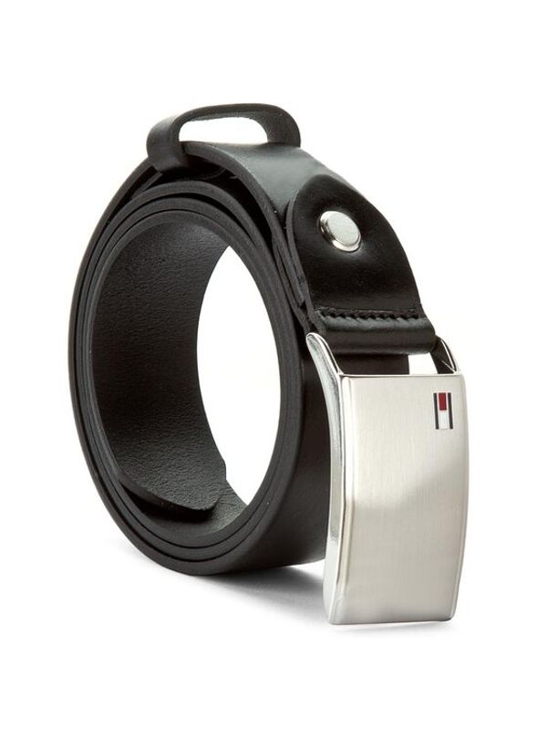 Tommy Hilfiger Tommy Hilfiger Moški pas Th Plaque Belt 3.5 Adj AM0AM01995 Črna