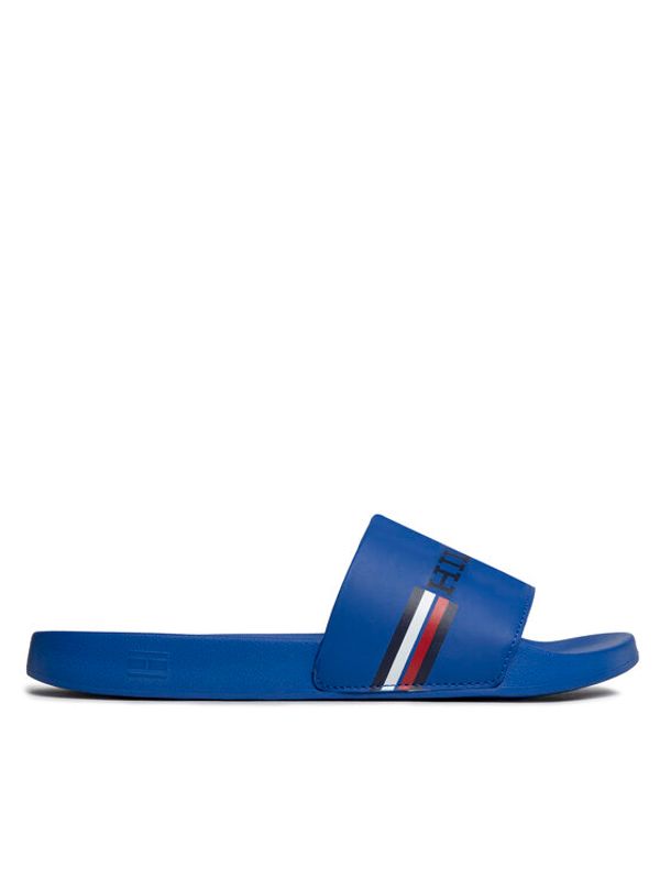 Tommy Hilfiger Tommy Hilfiger Natikači Corporate Flag Pool Slide FM0FM04613 Modra