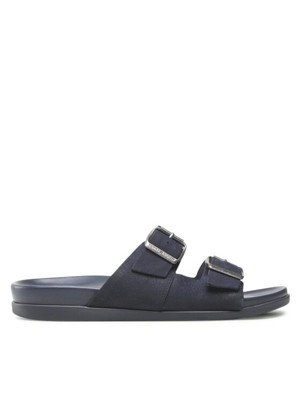 Tommy Hilfiger Tommy Hilfiger Natikači Hilfiger Nubuck Buckles Sandal FM0FM04459 Mornarsko modra