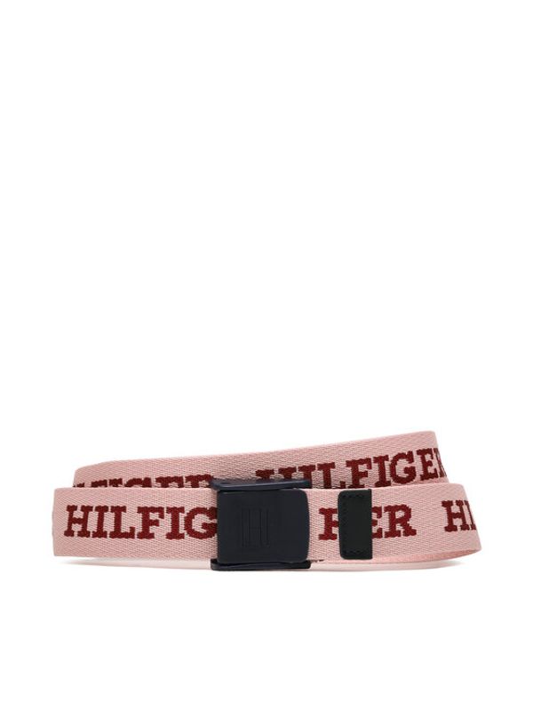 Tommy Hilfiger Tommy Hilfiger Otroški pas Corporate Hilfiger Webbing Belt AU0AU01740 Roza