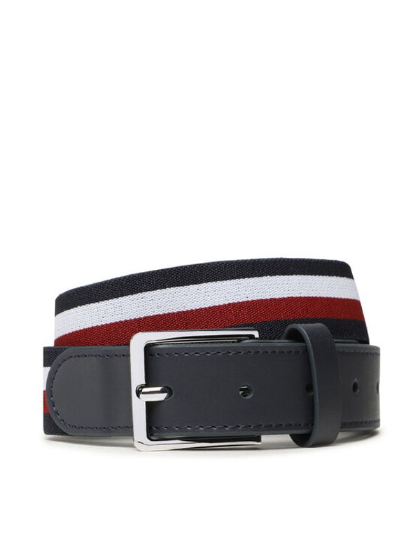 Tommy Hilfiger Tommy Hilfiger Otroški pas Elasticated Leather Belt AU0AU01742 Mornarsko modra