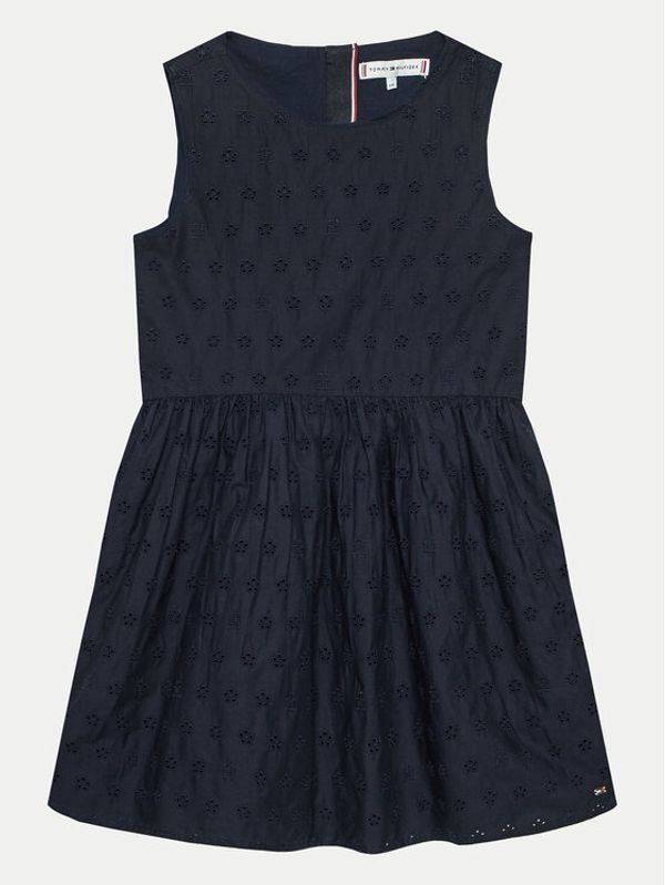 Tommy Hilfiger Tommy Hilfiger Poletna obleka Anglaise KG0KG07931 D Mornarsko modra Regular Fit