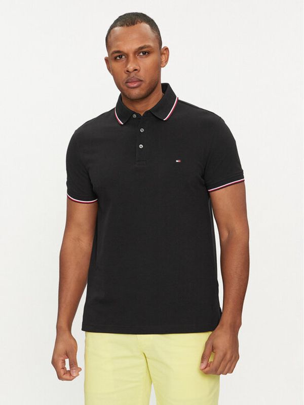 Tommy Hilfiger Tommy Hilfiger Polo majica 1985 MW0MW30750 Črna Slim Fit