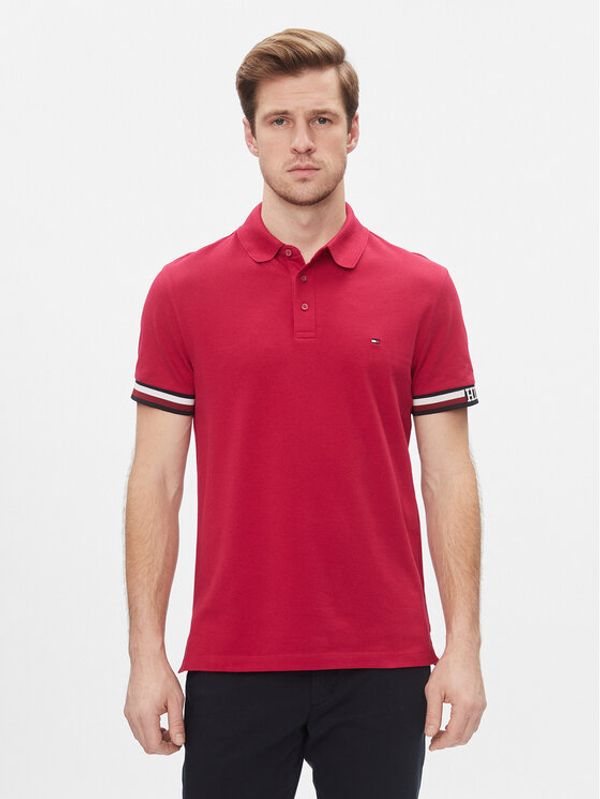 Tommy Hilfiger Tommy Hilfiger Polo majica Monotype Flag MW0MW33585 Rdeča Slim Fit