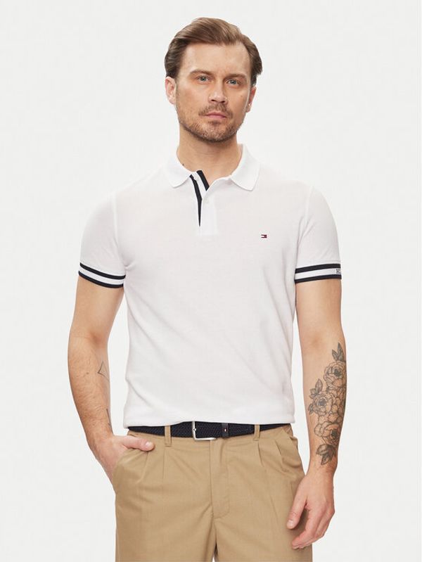 Tommy Hilfiger Tommy Hilfiger Polo majica Monotype MW0MW34737 Bela Slim Fit