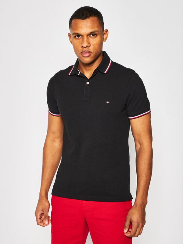 Tommy Hilfiger Tommy Hilfiger Polo majica MW0MW13080 Črna Slim Fit