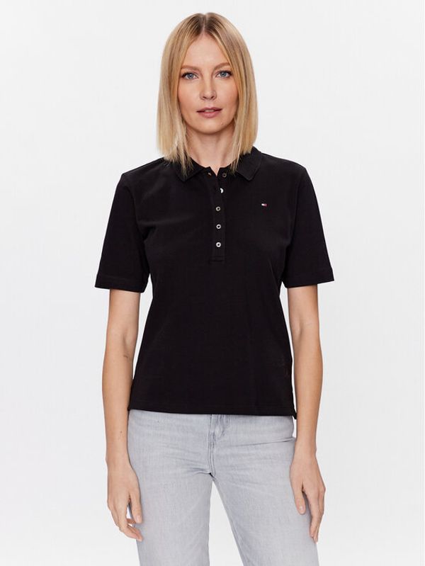 Tommy Hilfiger Tommy Hilfiger Polo majica Pique WW0WW37820 Črna Regular Fit