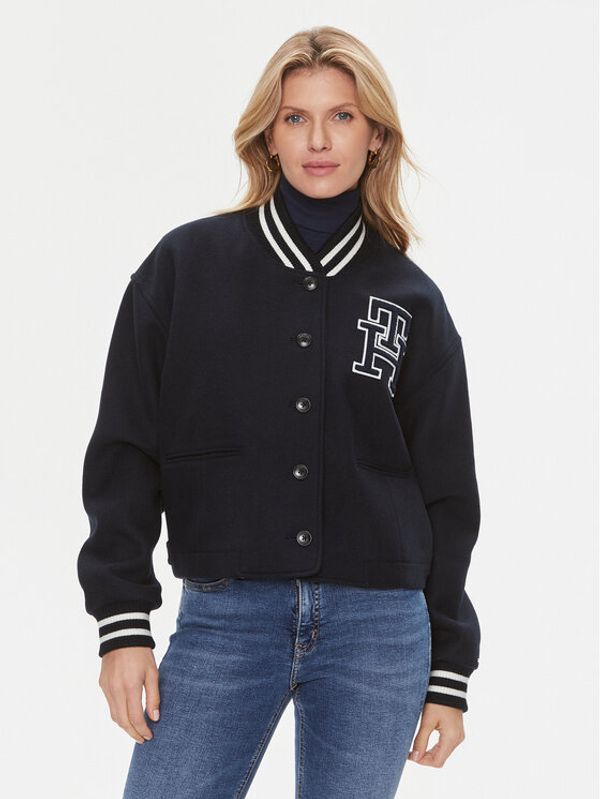 Tommy Hilfiger Tommy Hilfiger Prehodna jakna Varsity WW0WW40251 Mornarsko modra Relaxed Fit