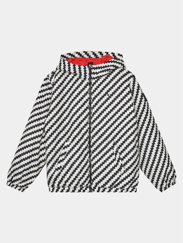 Tommy Hilfiger Tommy Hilfiger Prehodna jakna Zig Zag KB0KB08934 D Bela Regular Fit