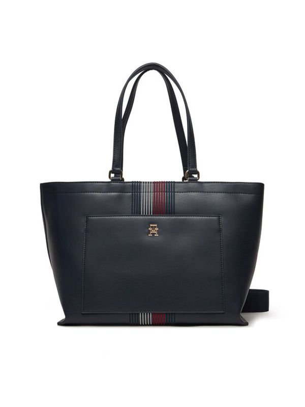 Tommy Hilfiger Tommy Hilfiger Ročna torba Distinct Tote Corp AW0AW16704 Mornarsko modra