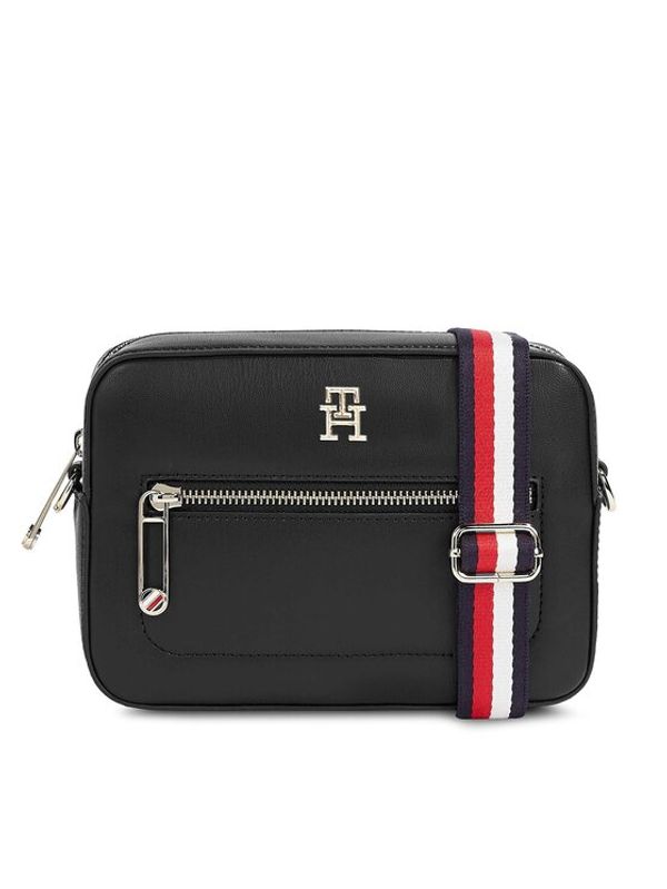 Tommy Hilfiger Tommy Hilfiger Ročna torba Iconic Tommy Camera Bag Corp AW0AW15864 Črna