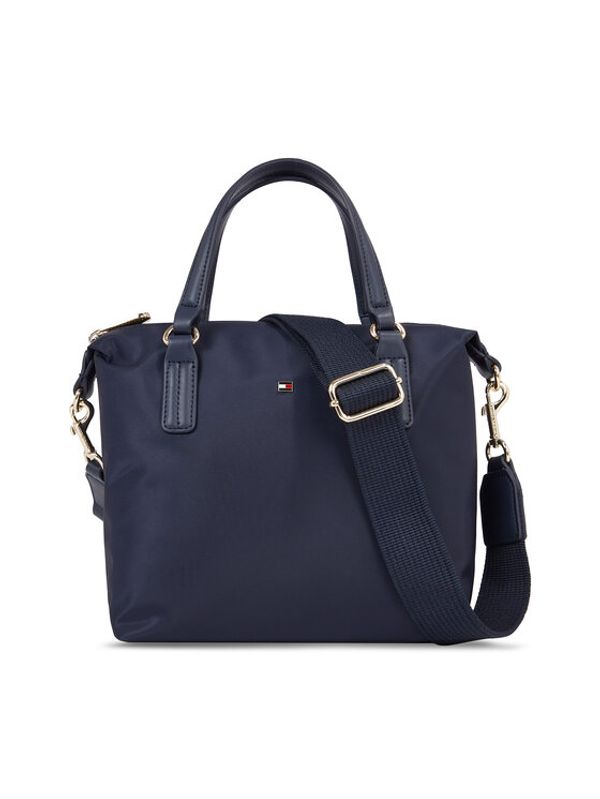 Tommy Hilfiger Tommy Hilfiger Ročna torba Poppy Th Small Tote AW0AW15640 Mornarsko modra