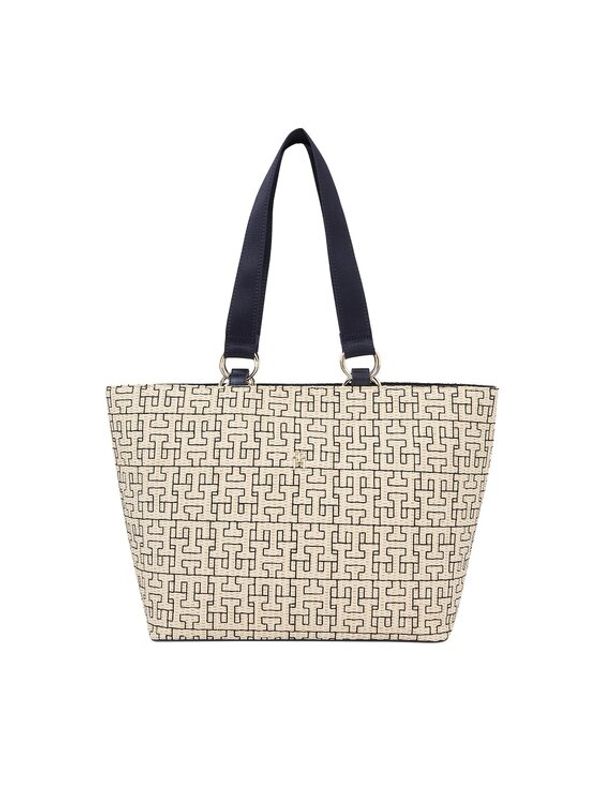 Tommy Hilfiger Tommy Hilfiger Ročna torba Th City Mono Tote Mono AW0AW16406 Écru