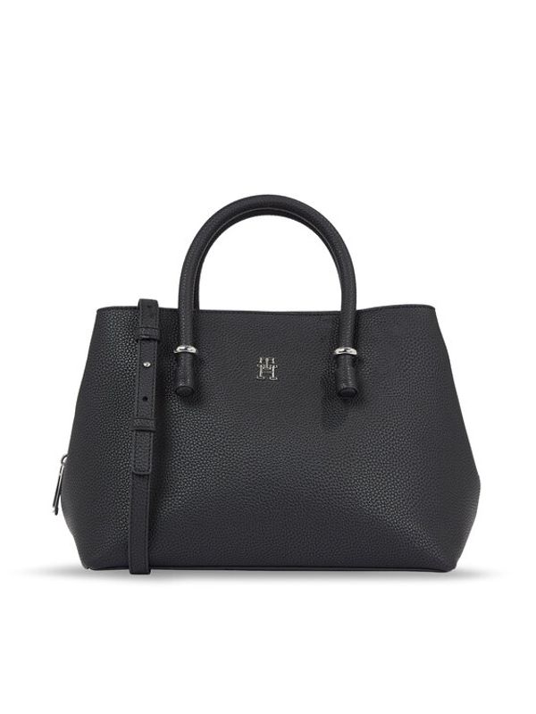 Tommy Hilfiger Tommy Hilfiger Ročna torba Th Emblem Satchel AW0AW15224 Črna