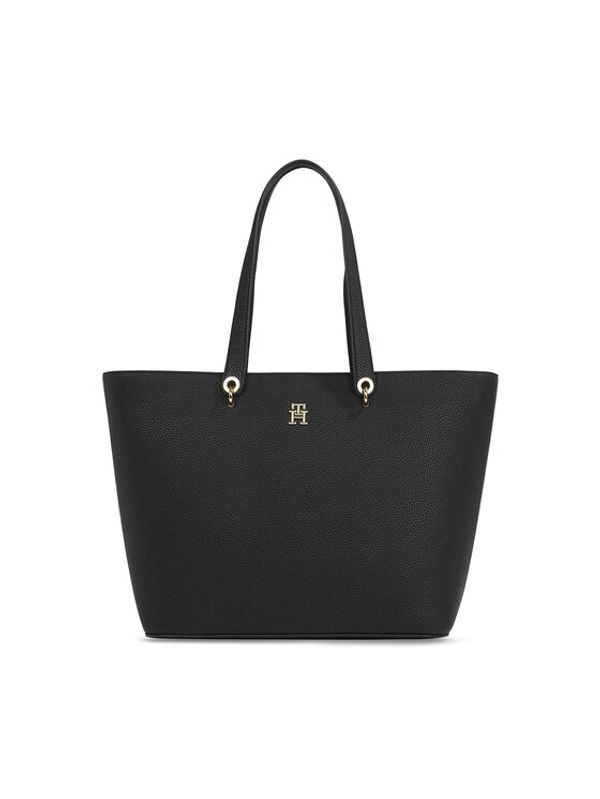 Tommy Hilfiger Tommy Hilfiger Ročna torba Th Emblem Tote AW0AW15178 Črna