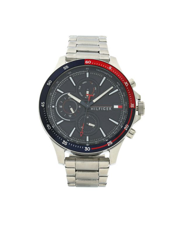 Tommy Hilfiger Tommy Hilfiger Ročna ura Bank 1791718 Srebrna