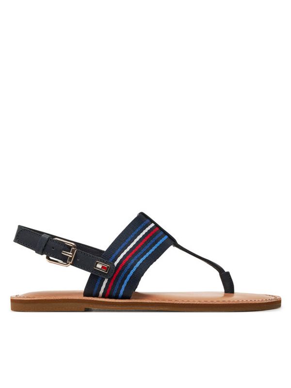 Tommy Hilfiger Tommy Hilfiger Sandali Flat Sandal Stripes FW0FW07924 Mornarsko modra