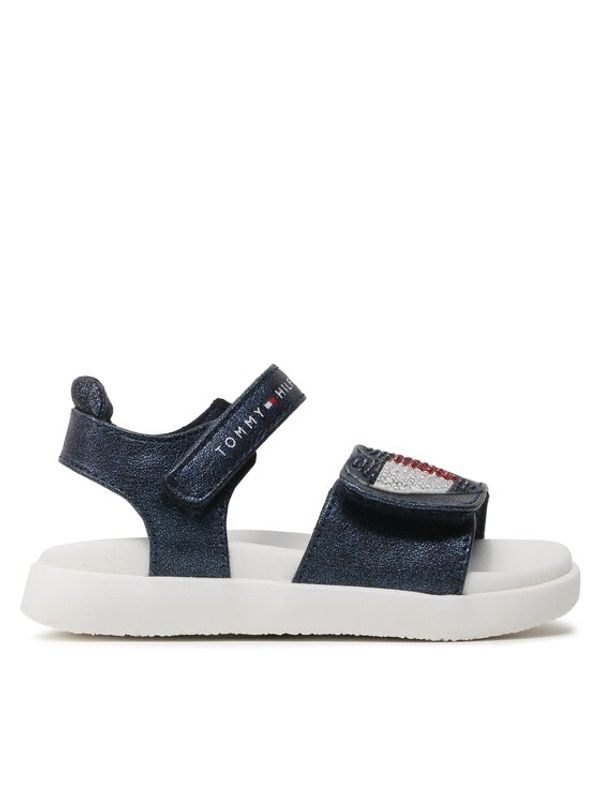 Tommy Hilfiger Tommy Hilfiger Sandali Strass Heart Velcro Sandal T1A2-32752-1367 M Mornarsko modra