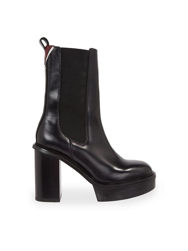 Tommy Hilfiger Tommy Hilfiger Škornji Elevated Plateau Chelsea Bootie FW0FW07542 Črna