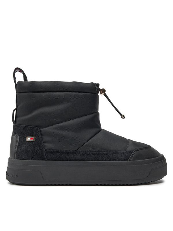 Tommy Hilfiger Tommy Hilfiger Škornji za sneg Flag Nylon Mini Snowboot FW0FW08334 Črna