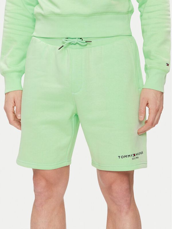 Tommy Hilfiger Tommy Hilfiger Športne kratke hlače Logo MW0MW34201 Zelena Regular Fit