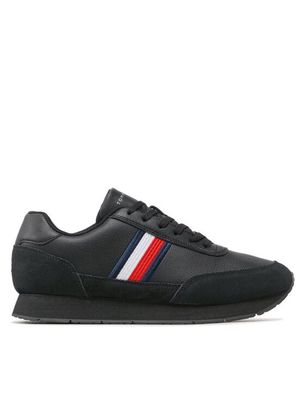 Tommy Hilfiger Tommy Hilfiger Superge Core Eva Runner Corporate Lea FM0FM04397 Črna