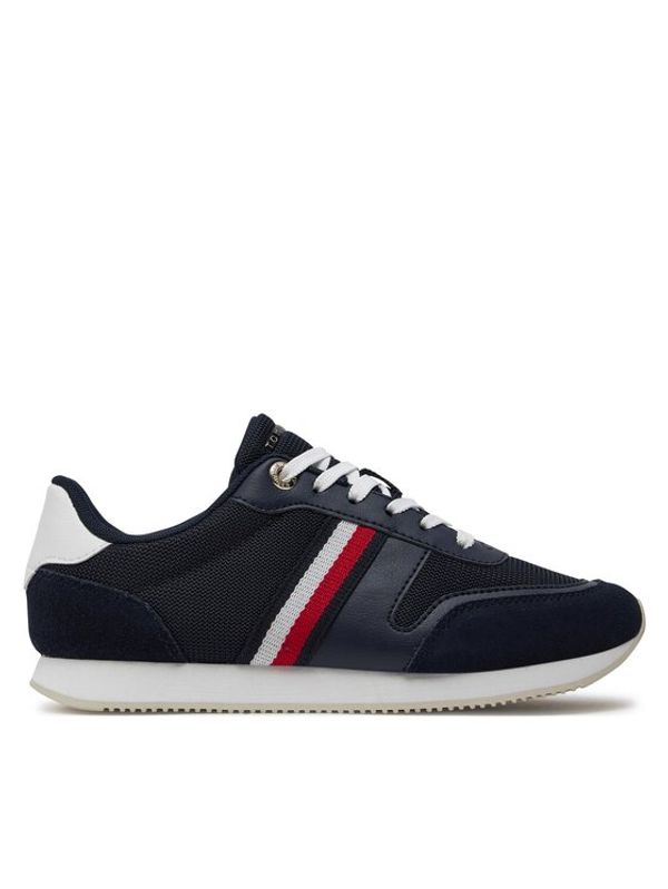 Tommy Hilfiger Tommy Hilfiger Superge Essential Stripes Runner FW0FW07382 Mornarsko modra