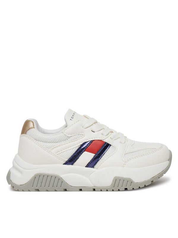 Tommy Hilfiger Tommy Hilfiger Superge Flag Low Cut Lace-Up Sneaker T3A9-33550-1697 M Bela