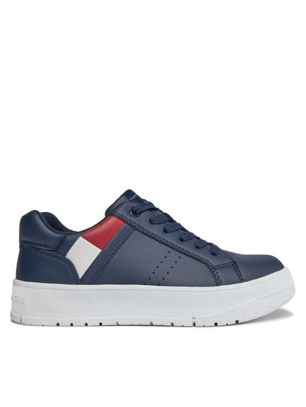 Tommy Hilfiger Tommy Hilfiger Superge Flag Low Cut Lace-Up Sneaker T3X9-33356-1355 S Mornarsko modra