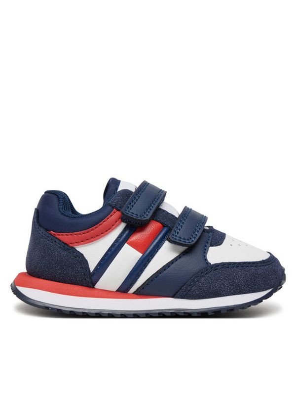 Tommy Hilfiger Tommy Hilfiger Superge Flag Low Cut Velcro Sneaker T1B9-33661-1269 Mornarsko modra