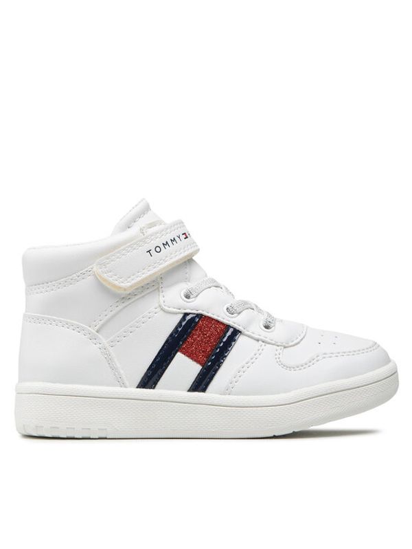 Tommy Hilfiger Tommy Hilfiger Superge Higt Top Lace-Up/Velcro Sneaker T3A9-32330-1438 S Bela