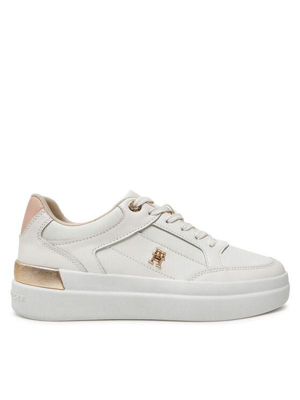 Tommy Hilfiger Tommy Hilfiger Superge Lux Hardware Court Sneaker FW0FW07997 Écru