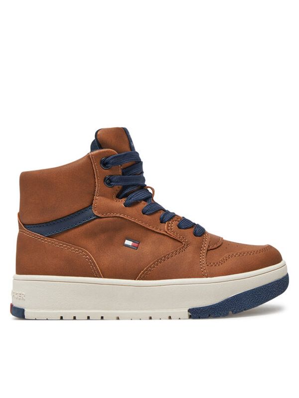 Tommy Hilfiger Tommy Hilfiger Superge Mid Cutlace-Up Sneaker T3X9-33641-1351 M Rjava