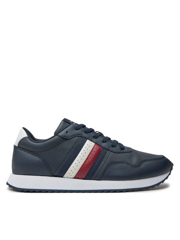 Tommy Hilfiger Tommy Hilfiger Superge Runner Evo Lth Mix Ess FM0FM05121 Mornarsko modra