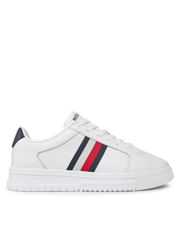 Tommy Hilfiger Tommy Hilfiger Superge Supercup Lth Stripes Ess FM0FM04895 Bela