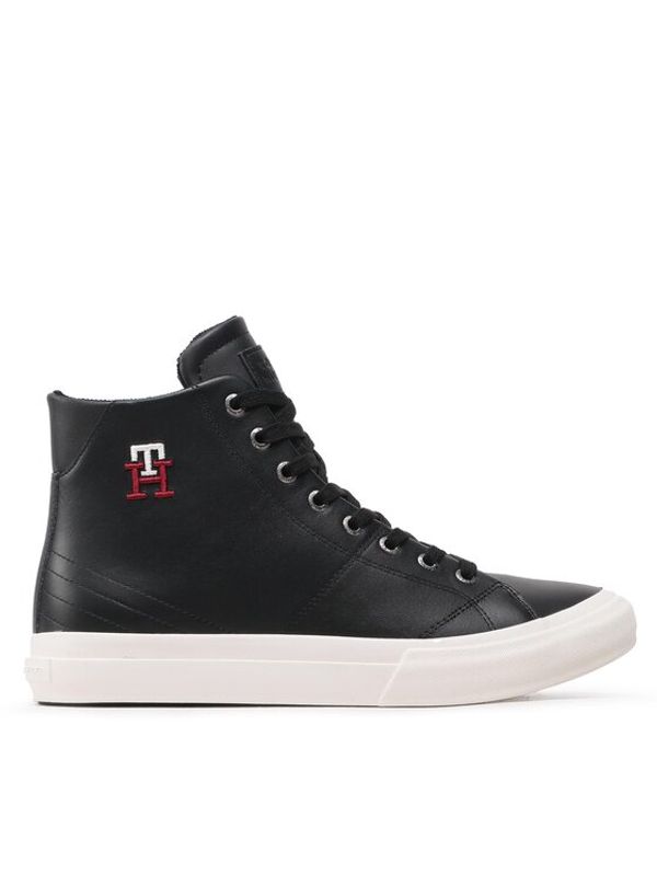 Tommy Hilfiger Tommy Hilfiger Superge Th Hi Vulc Street Leather FM0FM04739 Črna