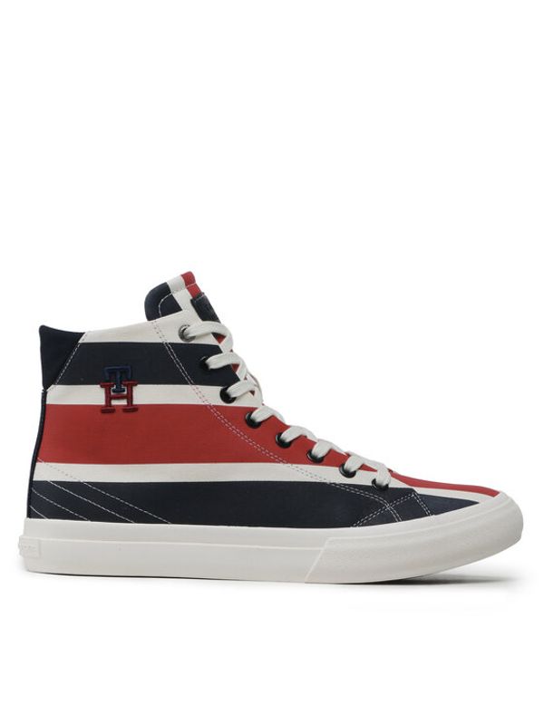 Tommy Hilfiger Tommy Hilfiger Superge Th Hi Vulc Street Stripes FM0FM04690 Mornarsko modra