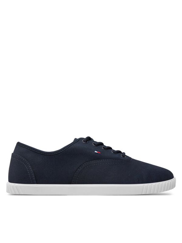 Tommy Hilfiger Tommy Hilfiger Tenis superge Canvas Lace Up Sneaker FW0FW07805 Mornarsko modra