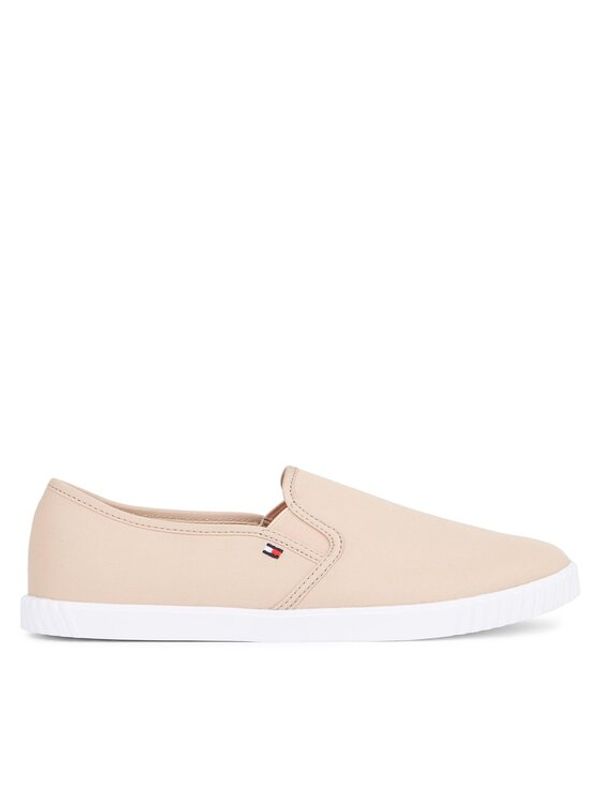 Tommy Hilfiger Tommy Hilfiger Tenis superge Canvas Slip-On Sneaker FW0FW07806 Bež