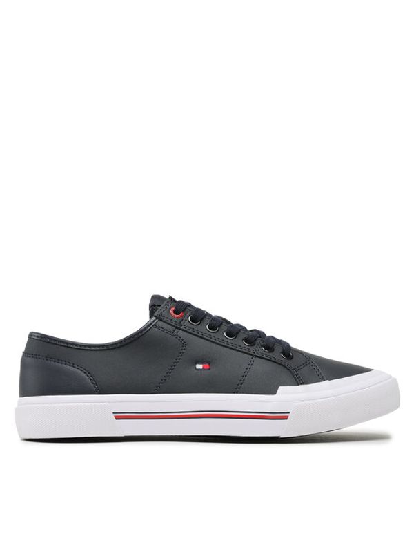 Tommy Hilfiger Tommy Hilfiger Tenis superge Core Corporate Vulc Leather FM0FM04561 Mornarsko modra