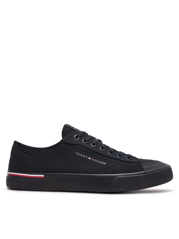 Tommy Hilfiger Tommy Hilfiger Tenis superge Corporate Vulc Canvas FM0FM04954 Črna