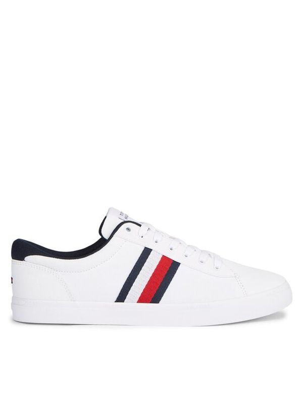 Tommy Hilfiger Tommy Hilfiger Tenis superge Iconic Vulc Stripes Mesh FM0FM05072 Bela